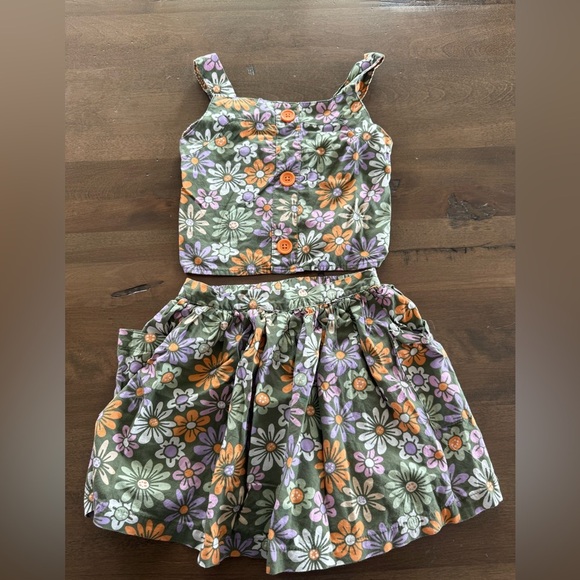 Peanuts Brand floral skirt and tank top set. Girl’s size 5T. Very cute set! - Picture 1 of 5